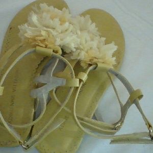adrienne vittadini Yellow Sandals
